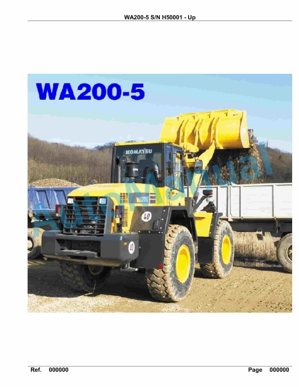 Komatsu WA200-5 Parts Manual H50001-UP