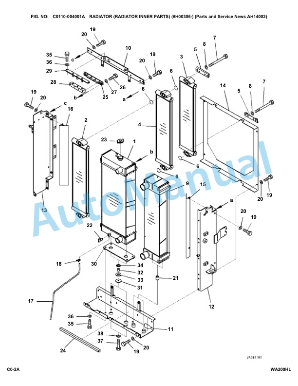Komatsu WA200-6 Parts Catalog H00051-Up-2