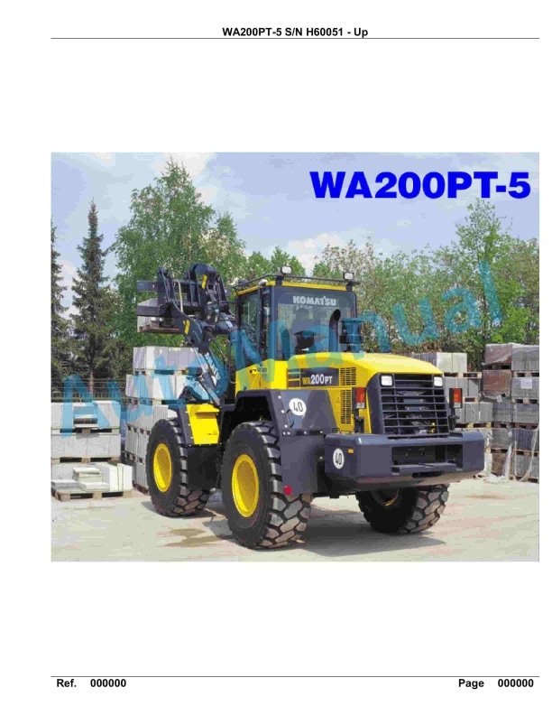 Komatsu WA200PT-5 Parts Manual H60051-up