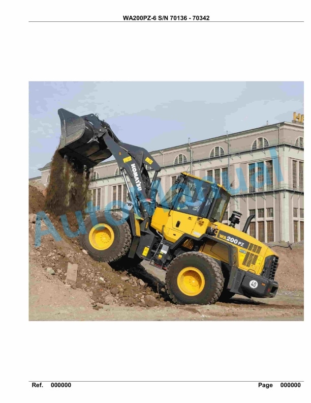 Komatsu WA200PZ-6 Parts Manual -70136 -70342