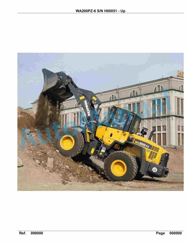 Komatsu WA200PZ-6 Parts Manual H00051-up