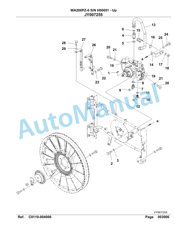 Komatsu WA200PZ-6 Parts Manual H00051-up-2