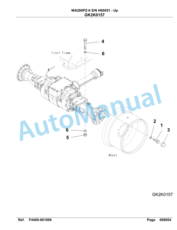 Komatsu WA200PZ-6 Parts Manual H00051-up-3