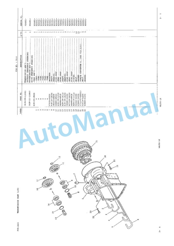 Komatsu WA250-1H Wheel Loader Parts Manual JEPB000901-3