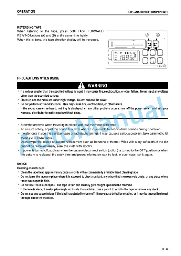 Komatsu WA250-6 Wheel Loader Operation and Maintenance Manual PEN01860-00-3