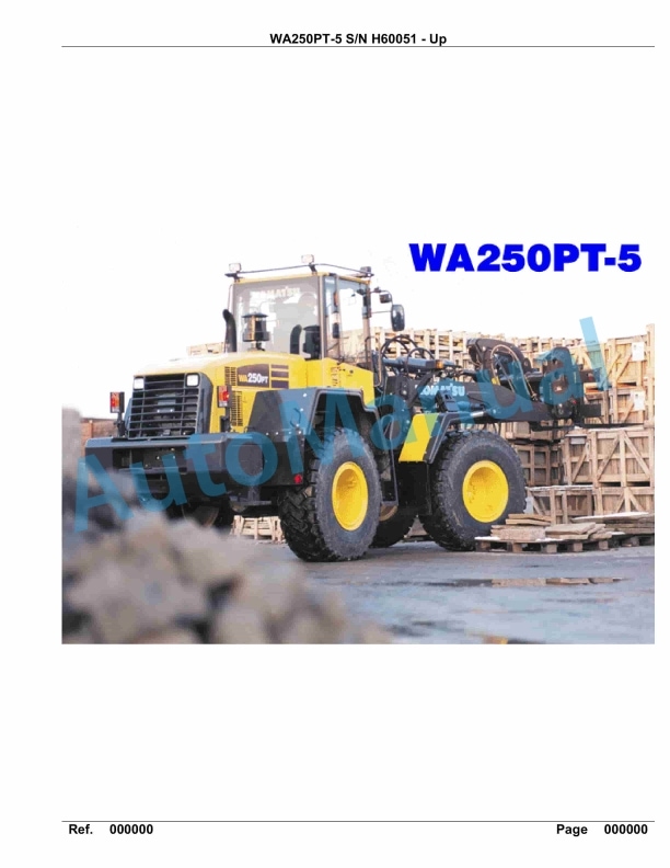 Komatsu WA250PT-5 Parts Manual H60051-up