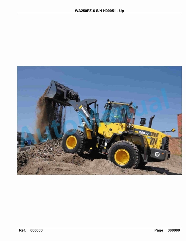 Komatsu WA250PZ-6 Parts Manual H00051-up