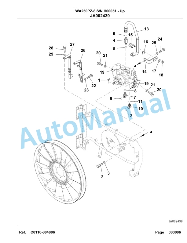 Komatsu WA250PZ-6 Parts Manual H00051-up-2