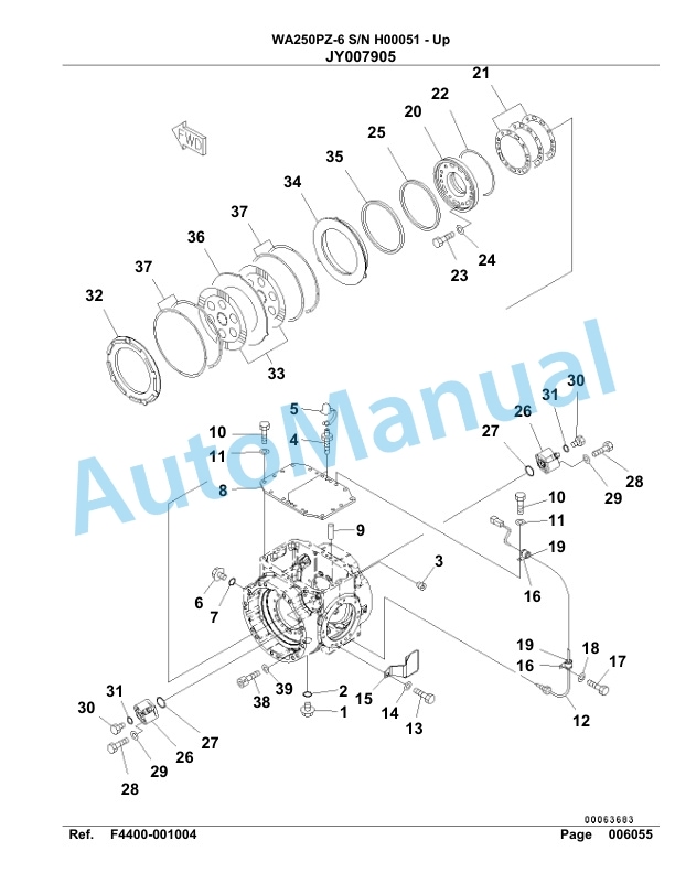 Komatsu WA250PZ-6 Parts Manual H00051-up-3