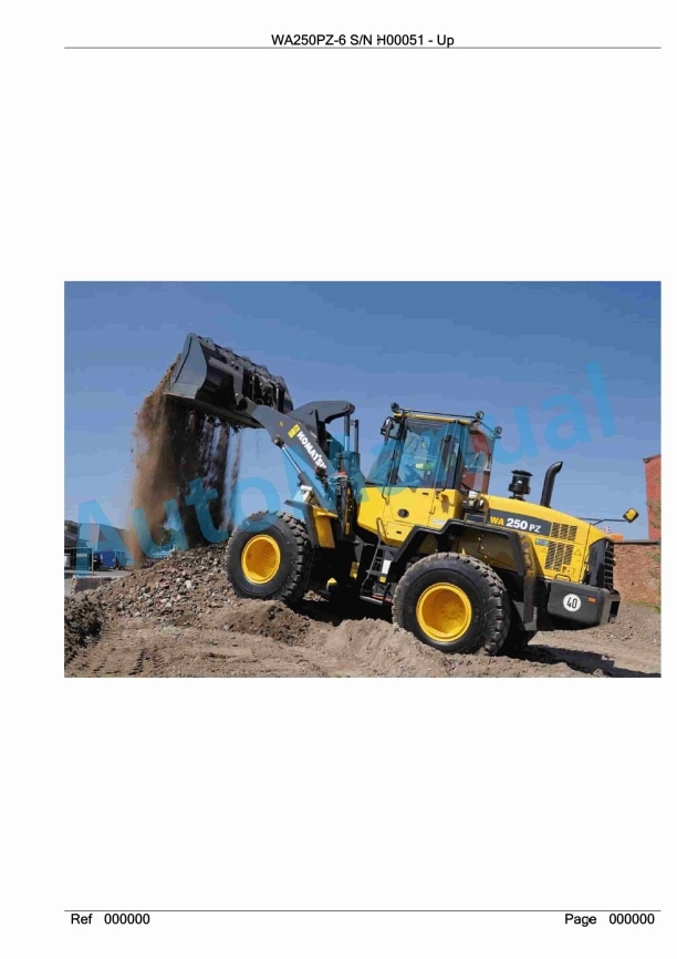 Komatsu WA250PZ-6 Wheel Loader Parts Manual H00051