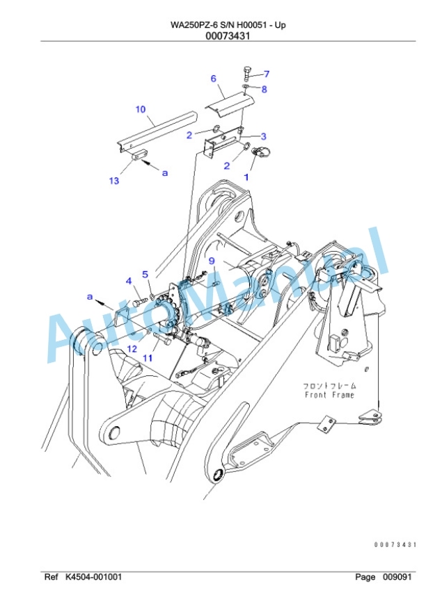 Komatsu WA250PZ-6 Wheel Loader Parts Manual H00051-5