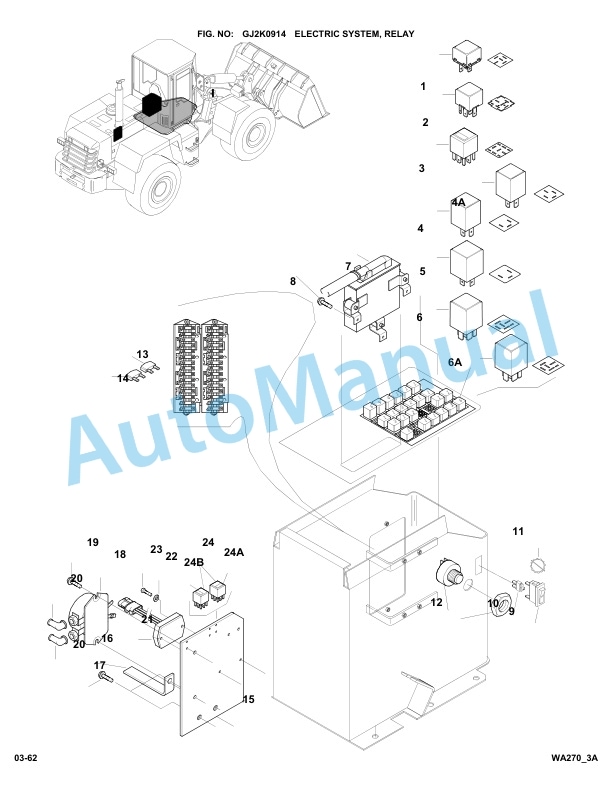 Komatsu WA270-3 Parts Manual WA270H20051-2