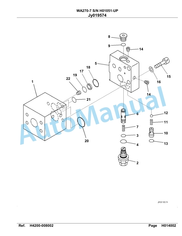 Komatsu WA270-7 Parts Manual SAA6D7GH-4
