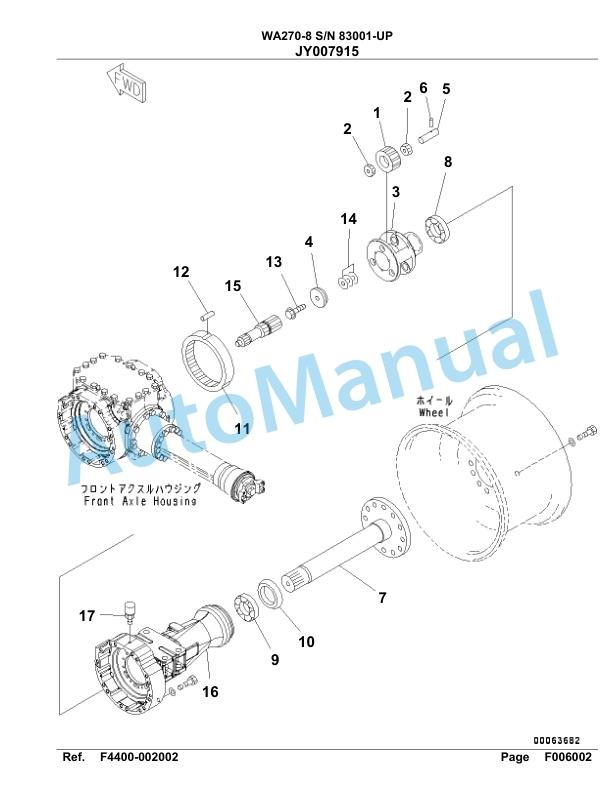 Komatsu WA270-8 Parts Manual WA00017H-2