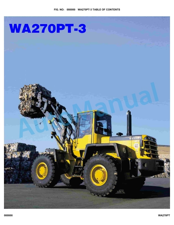 Komatsu WA270PT-3 Parts Manual WA270PT