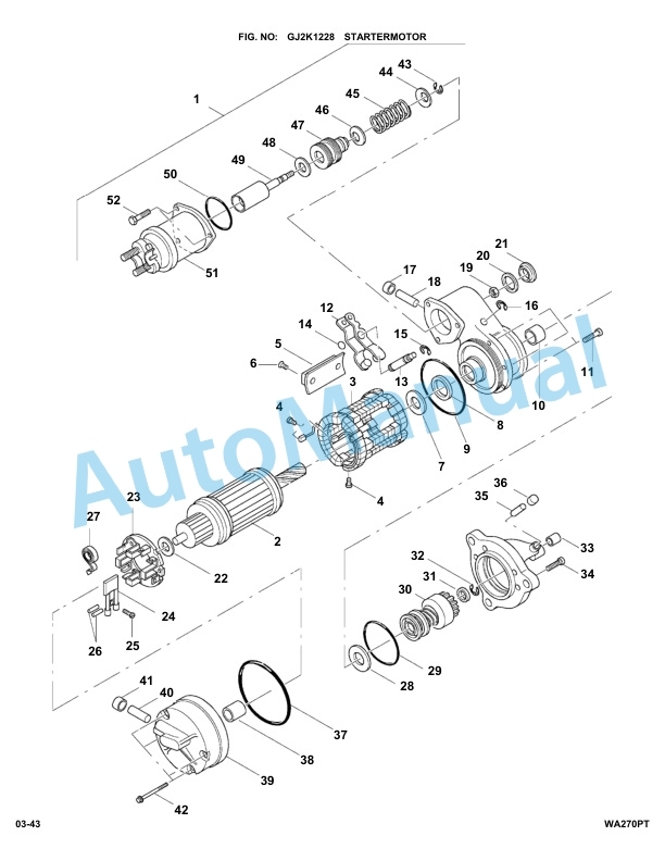 Komatsu WA270PT-3 Parts Manual WA270PT-2