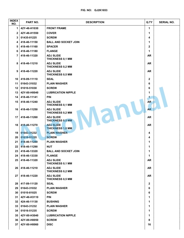 Komatsu WA270PT-3 Parts Manual WA270PT-4