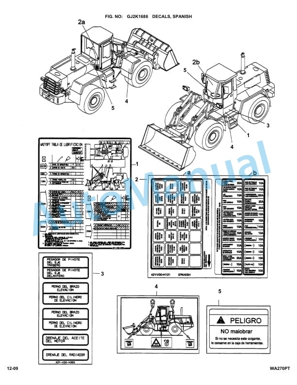 Komatsu WA270PT-3 Parts Manual WA270PT-5