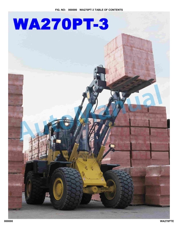 Komatsu WA270PT-3 Parts Manual WA270PTE