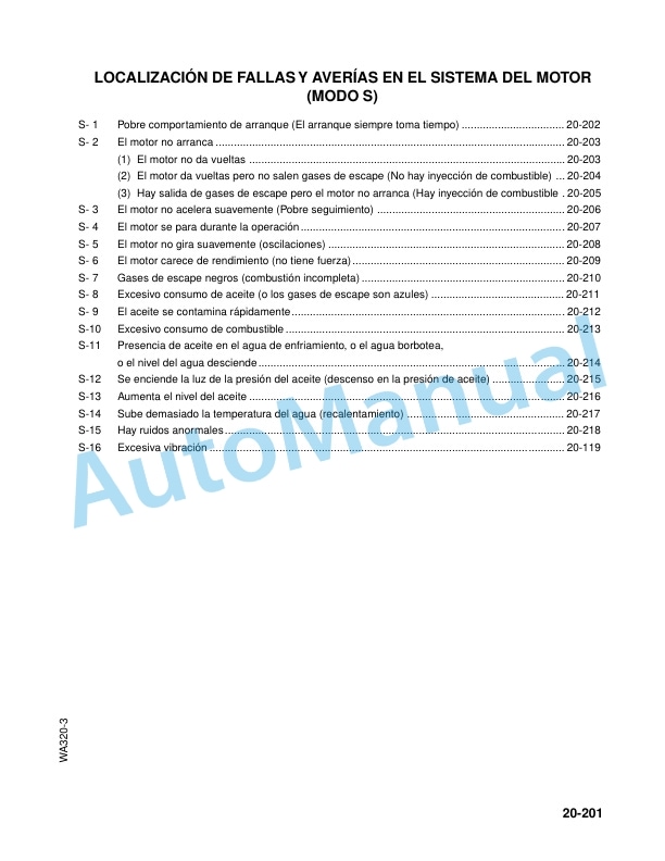 Komatsu WA320-3 Avance Loader Shop Manual GSBM006005-3