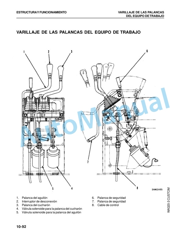Komatsu WA320-3 Custom Avance Loader Shop Manual GSBM010302-2
