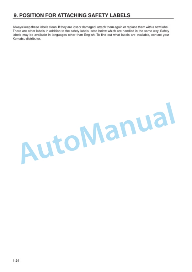 Komatsu WA320-3H Wheel Loader Operation and Maintenance Manual VEAM450101-2