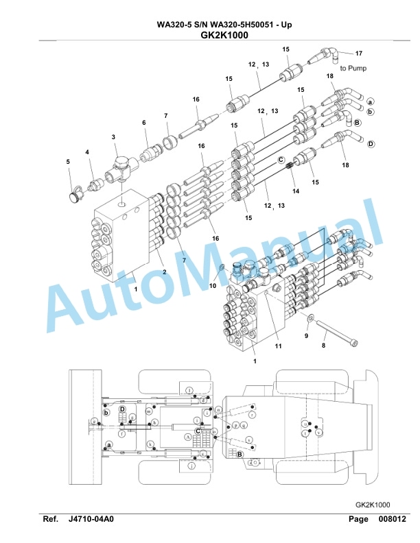 Komatsu WA320-5 Parts Manual WA320-5H50051-Up-3