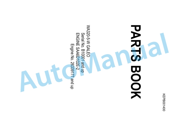 Komatsu WA320-5-W, SAA6D102E-2 Parts Manual KEPB001400