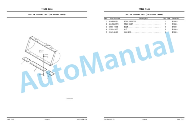 Komatsu WA320-5-W, SAA6D102E-2 Parts Manual KEPB001400-5