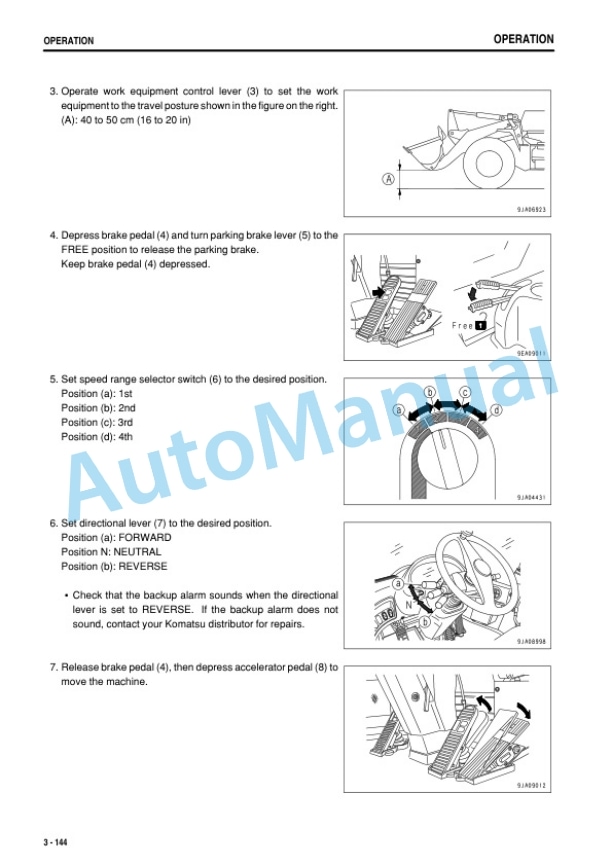 Komatsu WA320-6 Wheel Loader Operation and Maintenance Manual PEN01862-00-4