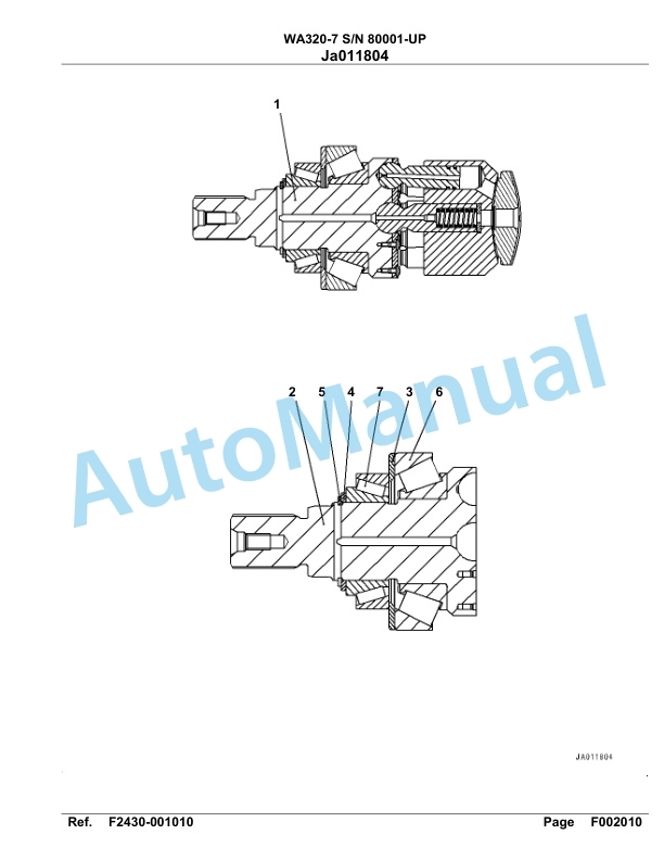 Komatsu WA320-7 Parts Manual 80001-UP-2