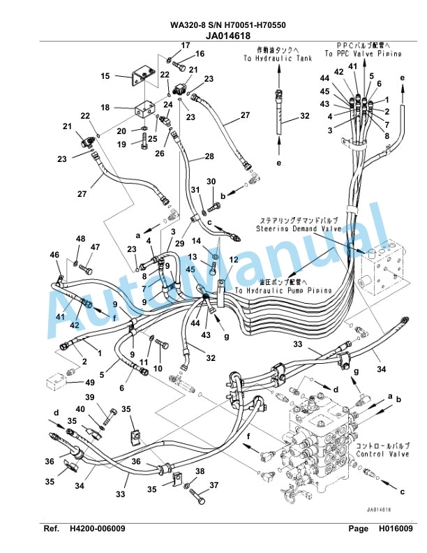 Komatsu WA320-8 Parts Manual WA00020H-3