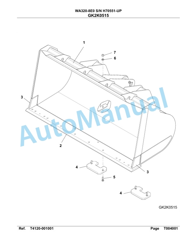 Komatsu WA320-8E0 Parts Manual WA00039H-5