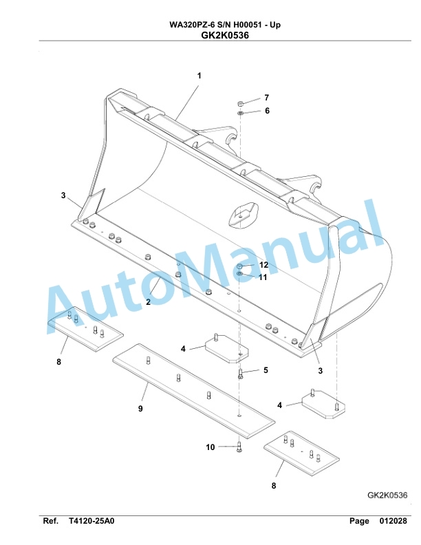 Komatsu WA320PZ-6 Parts Manual H00051-Up-5