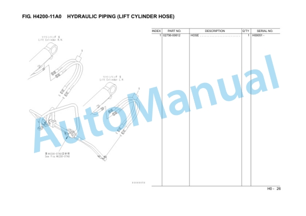 Komatsu WA320PZ-6 Wheel Loader Parts Manual VZPB1H6201-3
