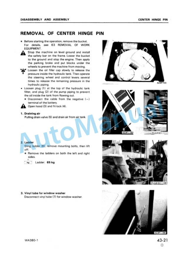 Komatsu WA380-1 Shop Manual SEBMU4230106-3