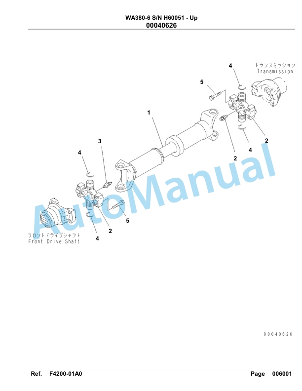 Komatsu WA380-6 Parts Manual H60051-up-2