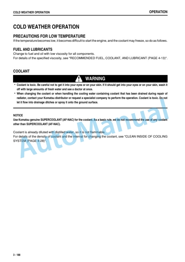Komatsu WA380-6 Wheel Loader Operation and Maintenance Manual PEN01864-00-4