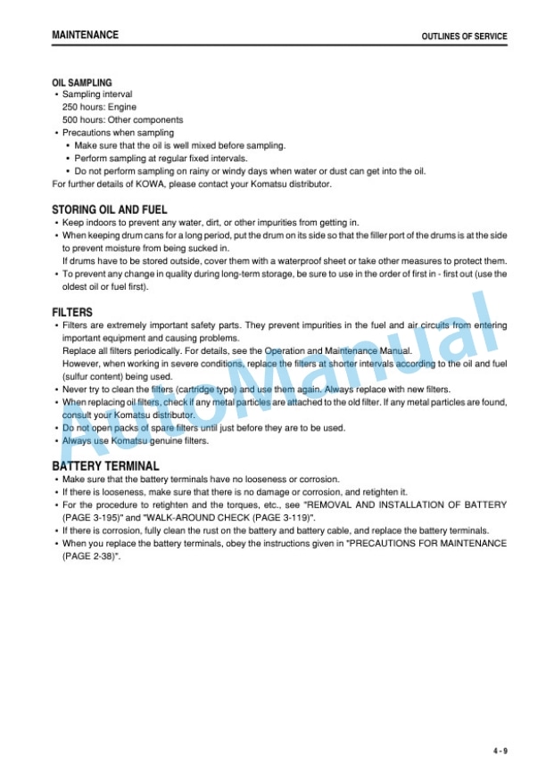 Komatsu WA380-6 Wheel Loader Operation and Maintenance Manual PEN01865-00-4
