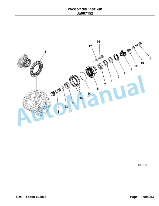 Komatsu WA380-7 Parts Manual 10001-UP-2