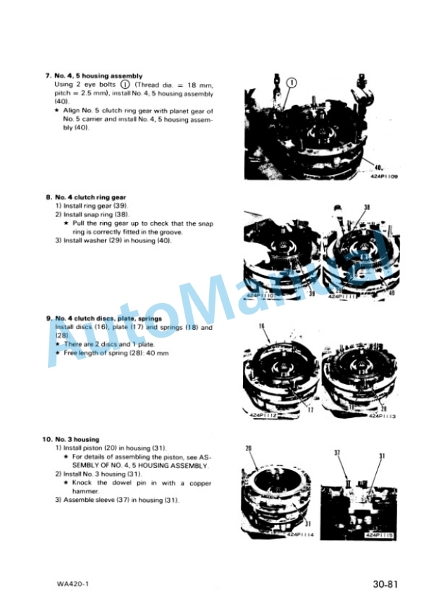 Komatsu WA420-1 Wheel Loader Shop Manual JEBM000200-4