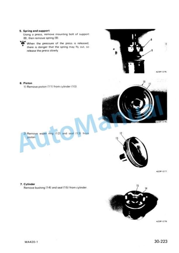 Komatsu WA420-1 Wheel Loader Shop Manual JEBM000200-5