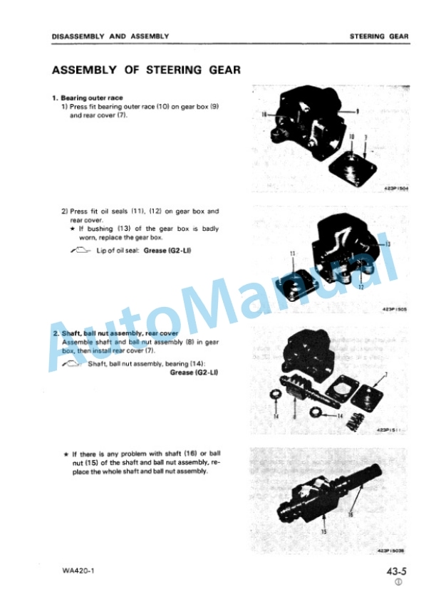Komatsu WA420-1 Wheel Loader Shop Manual SEBMU4240106-3