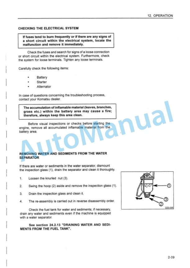 Komatsu WA420-3 Wheel Loader Operation and Maintenance Manual VEAM470100-3