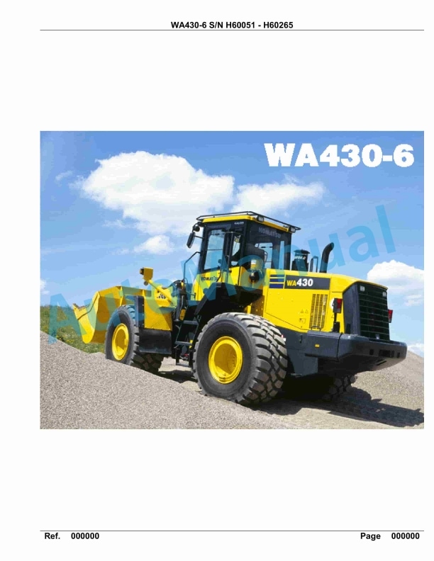 Komatsu WA430-6 Parts Manual - H60051 - H60265