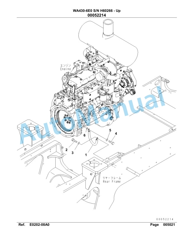 Komatsu WA430-6E0 Parts Manual H60266-up-2