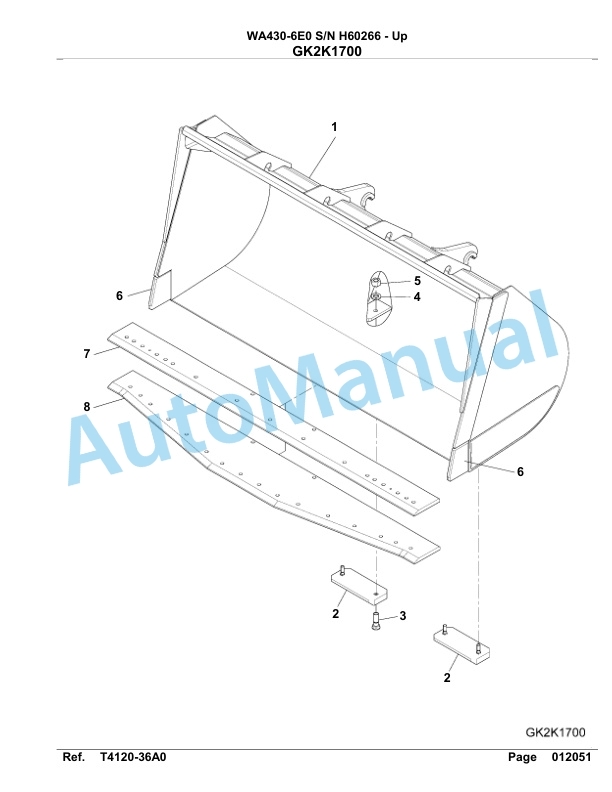 Komatsu WA430-6E0 Parts Manual H60266-up-5