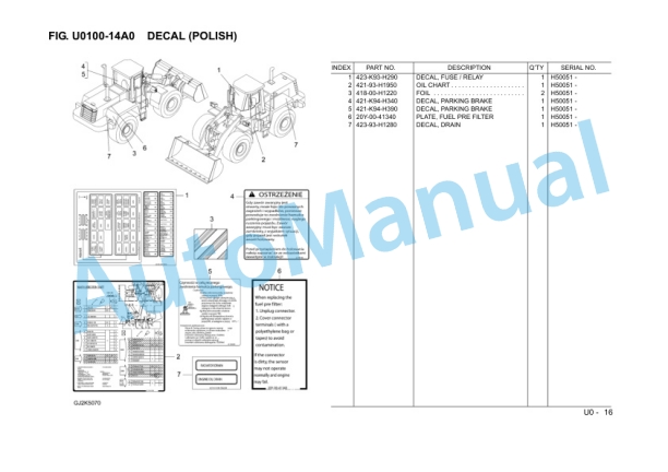 Komatsu WA470-6 Wheel Loader Parts Manual VZPB194602-5