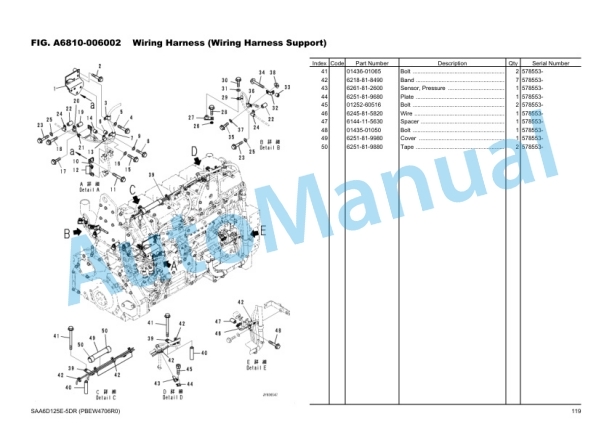 Komatsu WA470-6R Wheel Loader Parts Manual PBEW4706R0-00-2