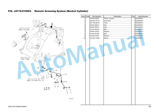 Komatsu WA470-6R Wheel Loader Parts Manual PBEW4706R0-00-4